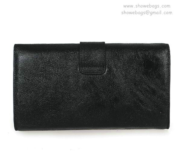 YSL belle de jour iridescent leather clutch 26570 black